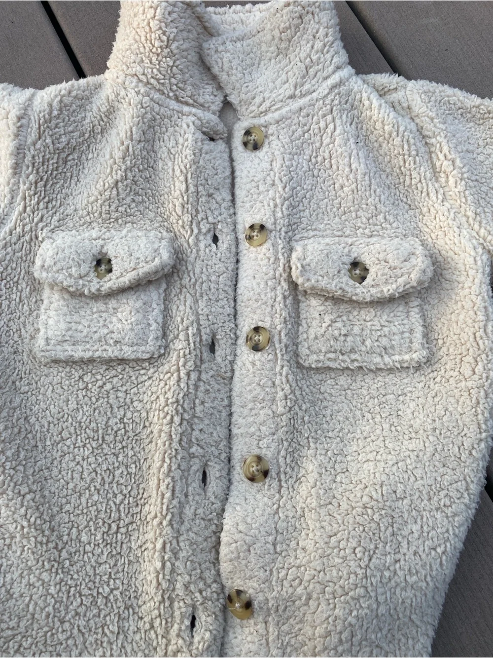 Roxy Cream Sherpa Kids Jacket